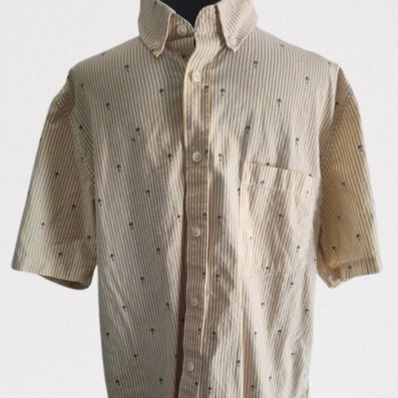 Goodfellow and Company Short Sleeve Men's Buttoned Down Dress Shirt Men's Size L - Picture 1 of 7